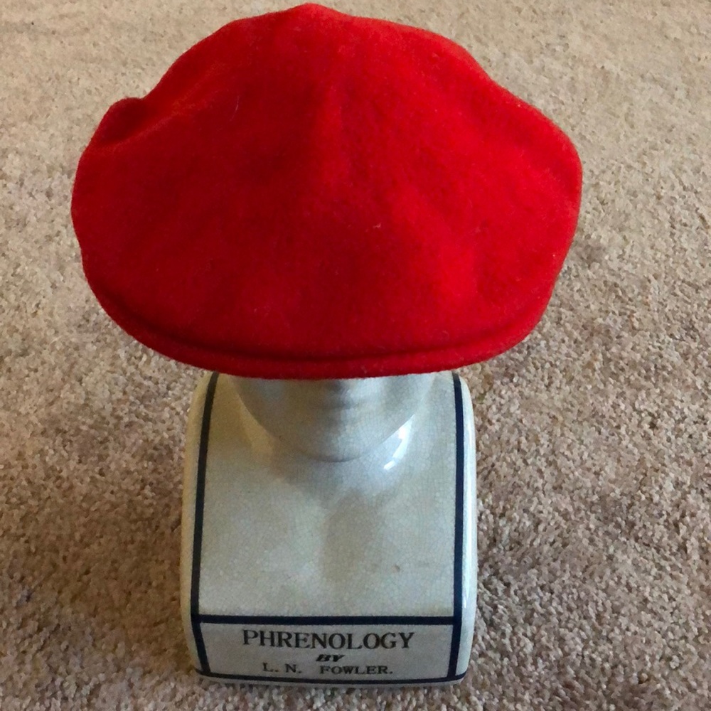 Red wool 504 style Kangol hat